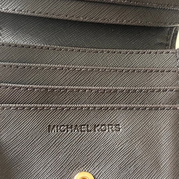 MICHAEL Michael Kors Jet Set Travel Bifold Wallet - Brown - Vintage - Picture 3 of 6